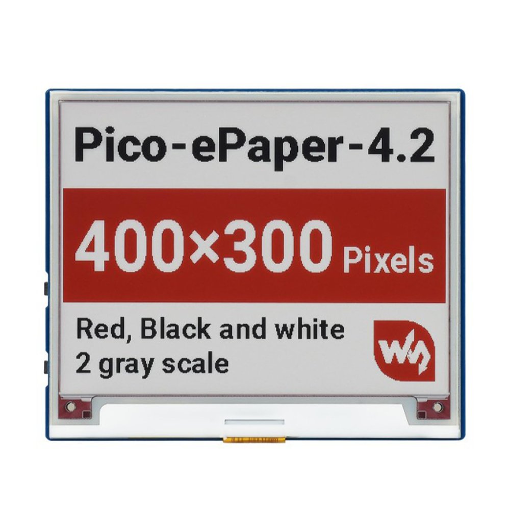 4.2inch E-Paper E-Ink Display Module (B) Compatible with Raspberry Pi Pico 400300 Pixels Red / Black / White SPI Communication Wide Viewing Angle