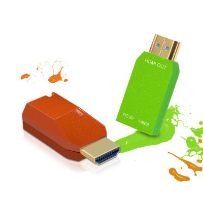 Lcantve Mini 4K@30Hz HDMI1.4 Fiber Extender, Uncompressed HDMI Video Extender, Up to 300m Over OM3 Multi-Mode LC Fiber, 10.2Gbps Bandwidth