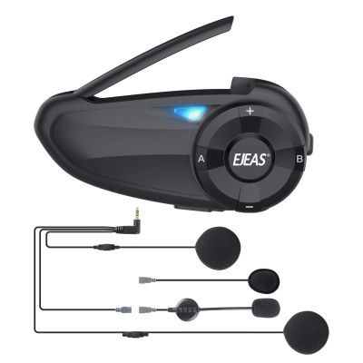 iSunergy Bluetooth Motorcycle Helmet Intercom Headset Q7 7 Riders Group 750mAh IP65 Waterproof/CVC Noise Reduction/Connectable with SafeRiding APP for Full face Helmet(1 Pack)