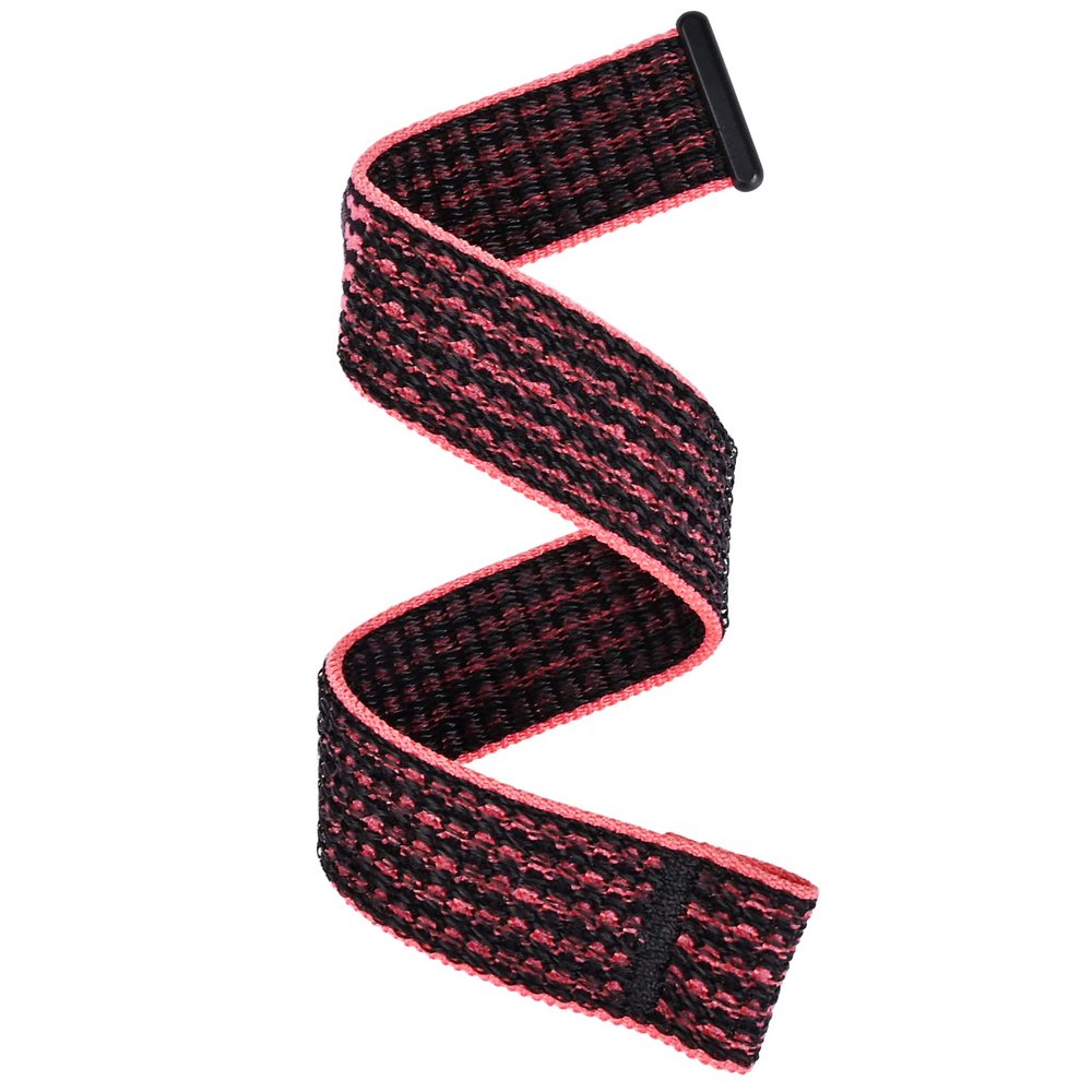 C2D JOY Sport Mesh Band Compatible with Garmin Approach S12/S40/S42 Replacement Nylon Watchband-Black&pink Medium
