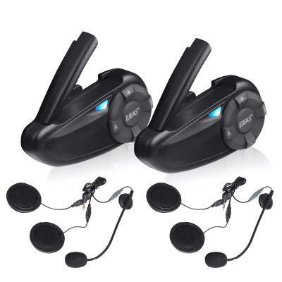 iSunergy Bluetooth Motorcycle Helmet Intercom Headset Q7 7 Riders Group 750mAh IP65 Waterproof/CVC Noise Reduction/Connectable with SafeRiding APP for Full face Helmet(2 Pack)