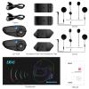 iSunergy Bluetooth Motorcycle Helmet Intercom Headset Q7 7 Riders Group 750mAh IP65 Waterproof/CVC Noise Reduction/Connectable with SafeRiding APP for Full face Helmet(2 Pack) view 2