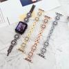 Wristband for Apple Watch 38mm 40mm 41mm 42mm 44mm 45mm 49mm Stainless Steel Accessory Wristband for IWatch 9/8/7/6/5/4/3/2/1/SE Series Women (Rose golden,42-44-45-49 MM,) view 2
