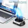 FIDECO Hard Drive Docking Station, M.2 NVMe SSD Docking Station with Cooling Fan, Support 2.5 and 3.5 inch SATA HDD and M.2 NVMe SATA SSD, Ultimate Heat Dissipation view 4
