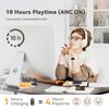 FIKDCMJBluetooth Headphones Over Ear,Wireless Headphones 12H Playtime and Noise Cancelling, HiFi Stereo Foldable Lightweight Headset, Deep Bass with Soft Protein Earpads for Home Office Cellphone view 4