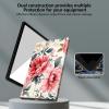 RMJKXQZG for 10.2" Amazon kindle Scribe Case 2022 with Auto Wake/Sleep Flexible-Angle Viewing Stand Ultra Thin Lightweight Hard Back Shell for Amazon Scribe Case for Women, White And Red Peony Flowers view 4