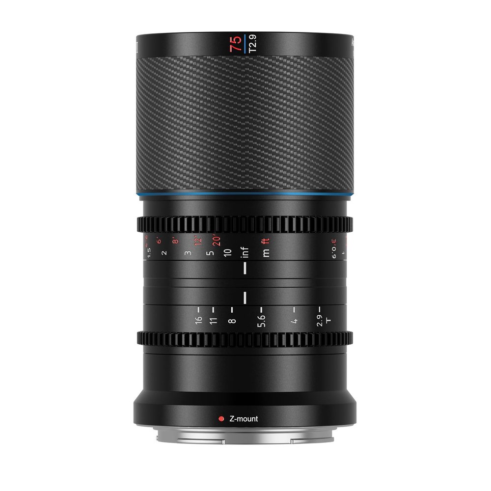SIRUI Saturn 75mm T2.9 1.6X Full Frame Carbon Fiber Anamorphic Lens, Cine Lens for Z Mount Cameras, Less Than 500g (Blue Flare)