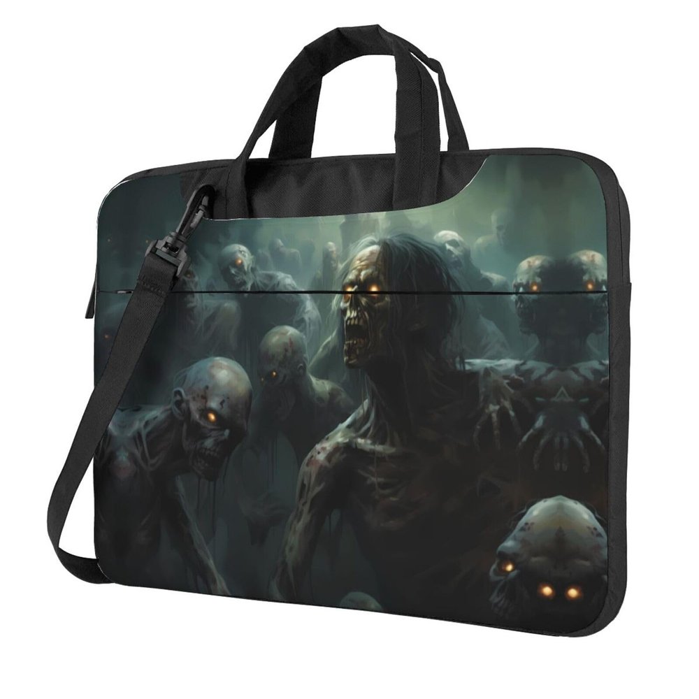 JCAKES Many Zombie Print Laptop Bag Removable Shoulder Strap Laptop Bag Portable Computer Bag