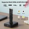 AMZPILOT Tool-Free M.2 NVMe & SATA to USB C Docking Station, 10Gbps SSD Reader Adapter for Data Rescue & External Storage, Supports M/B+M Key NVMe PCIe & SATA NGFF 2230-22110, for Laptop, PC view 2