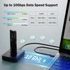 AMZPILOT Tool-Free M.2 NVMe & SATA to USB C Docking Station, 10Gbps SSD Reader Adapter for Data Rescue & External Storage, Supports M/B+M Key NVMe PCIe & SATA NGFF 2230-22110, for Laptop, PC view 4
