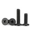 10/20/ 50pcs Black 304 Stainless Steel Cross Phillips Ultra Thin Flat Wafer Head Screw CM M1.6 M2 M2.5 M3 M4 M5 M6 for Laptop(4mm,M5 10pcs) view 2