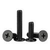 10/20/ 50pcs Black 304 Stainless Steel Cross Phillips Ultra Thin Flat Wafer Head Screw CM M1.6 M2 M2.5 M3 M4 M5 M6 for Laptop(4mm,M5 10pcs) view 3