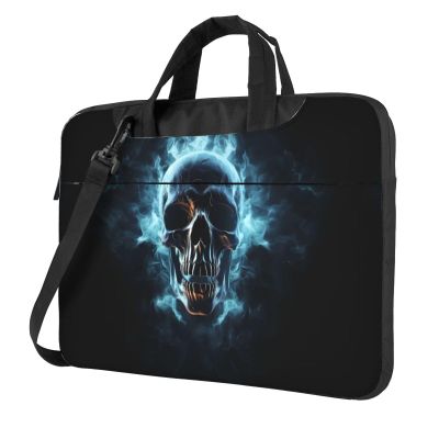 JCAKES Horror Ghost Skull Print Laptop Bag Removable Shoulder Strap Laptop Bag Portable Computer Bag