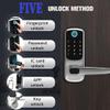 Xenocam Smart Door Lock with Handle Keyless Entry Door Lock for Front Door -Fingerprint Digital with Keypad-Biometric for Home, Apartment, Office view 2