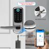Xenocam Smart Door Lock with Handle Keyless Entry Door Lock for Front Door -Fingerprint Digital with Keypad-Biometric for Home, Apartment, Office view 3