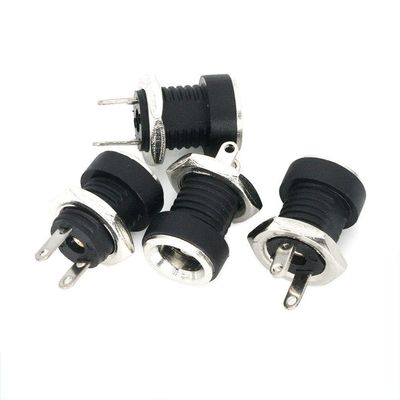 10Pcs 3A 12v for DC Power Supply Jack Socket Female Panel Mount Connector 5.5mm 2.5mm Plug Adapter 2 Terminal Types 5.5x2.5
