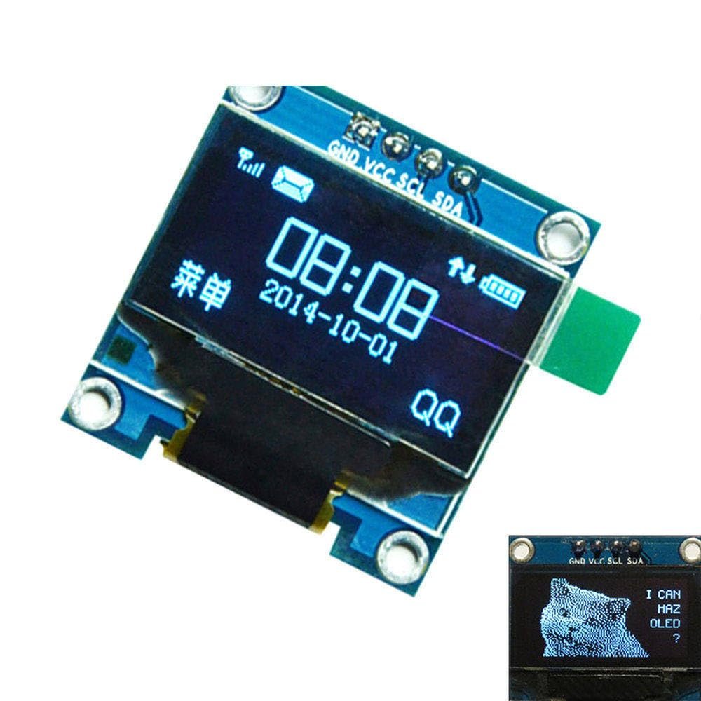 0.96 inch Blue OLED Display Module IIC Serial 128X64 I2C SSD1306 12864 LCD Screen Board GND VCC SCL SDA for Arduino