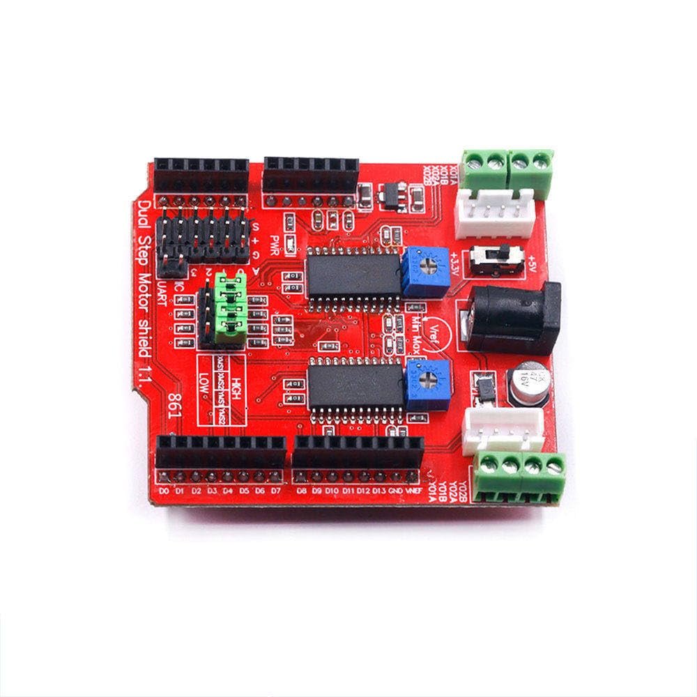 A3967 Dual Stepper Motor Driver Shield Module Two-Channel IO PWM CNC 3.3V 5V for UNO R3