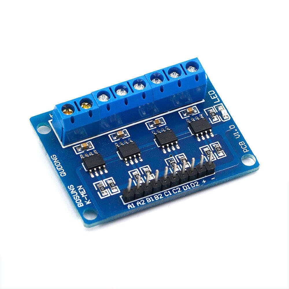 4CH 4 Channel HG7881 Chip H-Bridge DC 2.5-12V Stepper Motor Driver Module Controller PCB Board 4 Way 2 Phase for Arduino