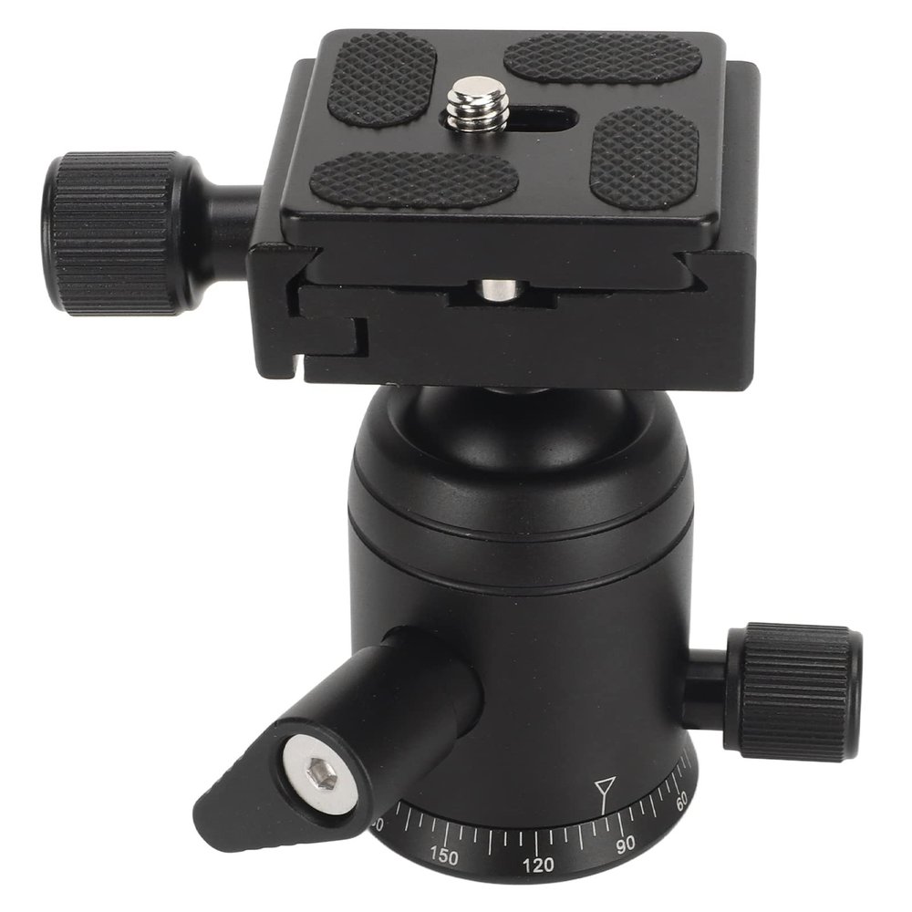 Multi Knob Ball Head with Panning Knob Lock Knobs BubbleLightweight Wide Compatibility Stable Design, 360 Degree Rotating Panoramic U Shaped Slot
