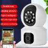WiFi Security Camera,Indoor Dual Lens 360 PTZ Smart Security Camera, Motion Detection,Color Night Vision,2 Way Talk,Ideal for Home Security,Baby,Pet Monitoring view 2