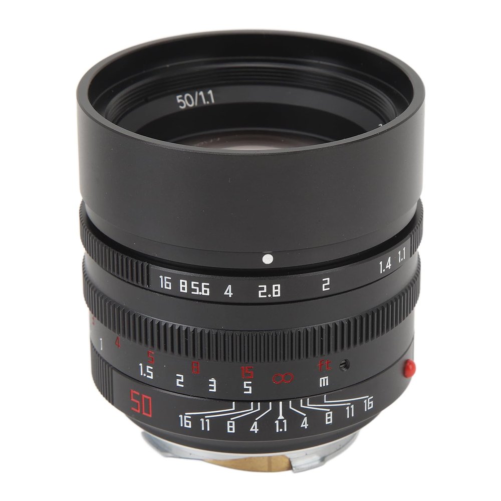 50mm F1.1 Full Frame Lens, Large Aperture M Mount Lens, Auto Manual Focus Standard Portrait Lens for M Mount M240 M3 M6 M7 M8 M9 M9p M10 Camera