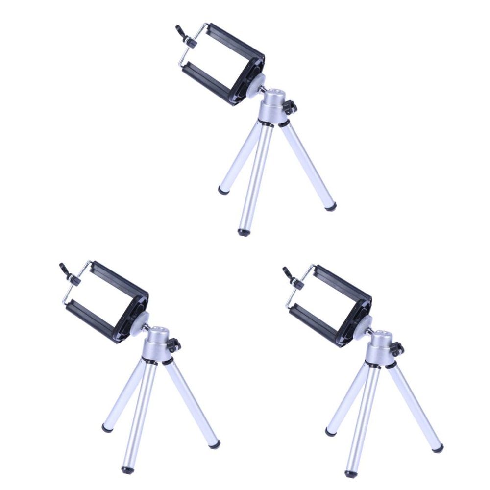 PartyKindom 3pcs Camera Tripod Stand Holder Section Legs Phone Clamp Mount Non-Slip Feet Tripod