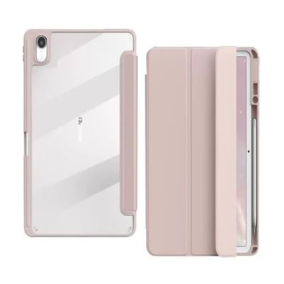 TEKNET Slim Transparent Back Case Cover for Huawei MatePad 11.5 (2023) Tablet Models: BTK-W00, BTK-W09 with S-Pen Stand Shock Proof Auto Activation/Sleep (Pink)