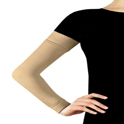 Middle Eastern Mall Arm Sleeve Covers Long Cotton Soft Stretchy Modest Hijab 1 Pair (Beige)