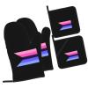 Demiomni Pride Flag LGBTQ Premium Heat Resistant Oven Mitts Pot Holders Baking 4-Piece Set view 2