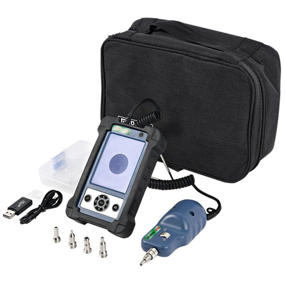 Fiber Optic Inspection Probe Kit,Handheld Fiber end face Detector,Fiber Optic Microscope 400X Magnification Fiber Connector,with 3.5 Inch Display Monitor,Support FC/SC/ST/LC/SC Female