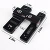 Flip Door Lock Black 180 Degree Thickened Bifold French Door Lock Latch for Gate Barn Garage Shed Window Cabinet Liquor Black view 2