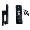 Flip Door Lock Black 180 Degree Thickened Bifold French Door Lock Latch for Gate Barn Garage Shed Window Cabinet Liquor Black view 3
