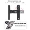 Flip Door Lock Black 180 Degree Thickened Bifold French Door Lock Latch for Gate Barn Garage Shed Window Cabinet Liquor Black view 4