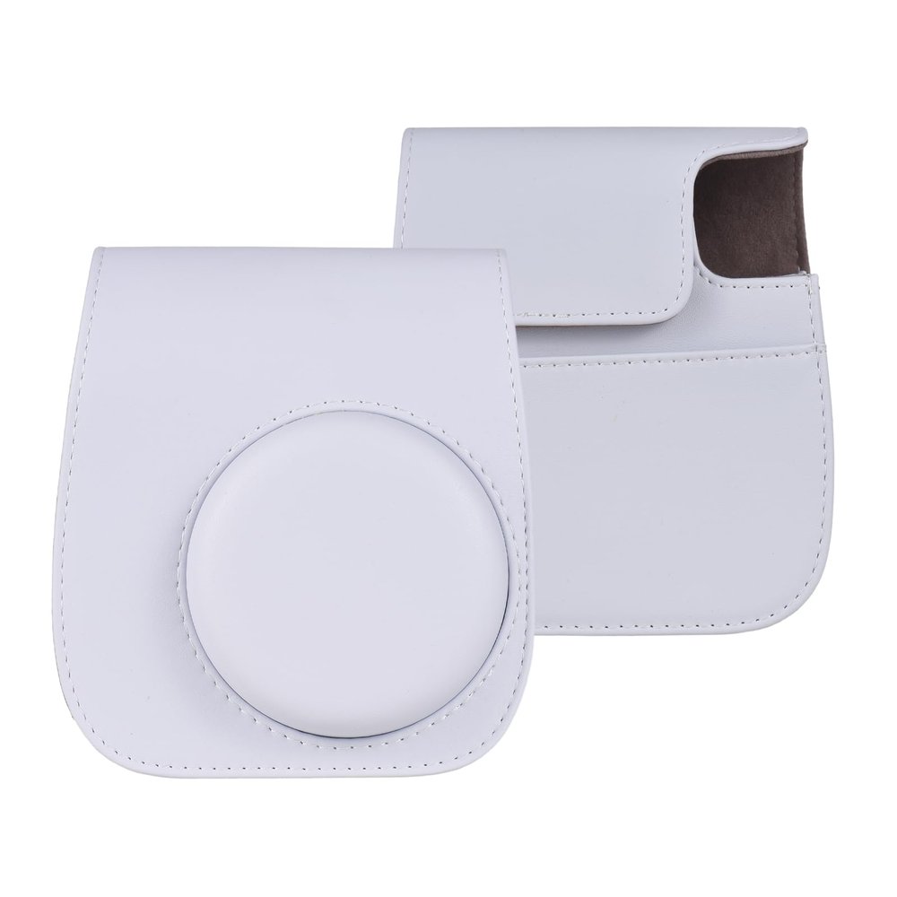 Andoer Camera Case Instant Camera Case Bag Magnetic Buckle PU Leather with Shoulder Strap Compatible with Fujifilm Instax Mini 12/11/9/8