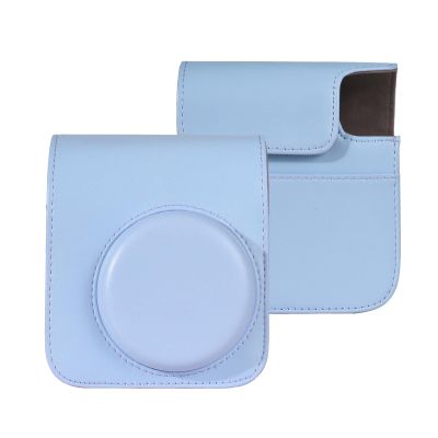 Andoer Camera Case Protective Case for Instant Camera PU Leather Camera Case with Adjustable Removable Shoulder Strap Replacement for Fujifilm Instax Mini 12, blue