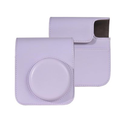Andoer Camera Case Protective Case for Instant Camera PU Leather Camera Case with Removable Adjustable Shoulder Strap Replacement for Fujifilm Instax Mini 12