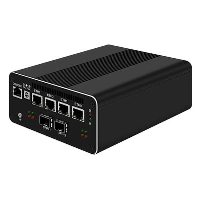 HKUXZR Firewall Appliance Mini PC, Intel Processor U300E Quad Core 10G*2 4xIntel I226 2.5G Ethernet VPN Soft Routing,2*USB3.2 1*TF Slot 2*SATA 1*M.2 NVMe x4 8/16/32/64GB DDR5 M.2 Nvme (NO RAM NO SSD)