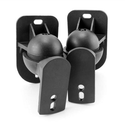 Audio Rack Speaker Stand 2 Packs Sound Speaker Mounts Black Universal Wall Mount Speaker Brackets 7.7lbs Weight Capacity Swivel & Tilt Media Cabinet