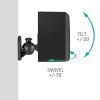 Audio Rack Speaker Stand 2 Packs Sound Speaker Mounts Black Universal Wall Mount Speaker Brackets 7.7lbs Weight Capacity Swivel & Tilt Media Cabinet view 3