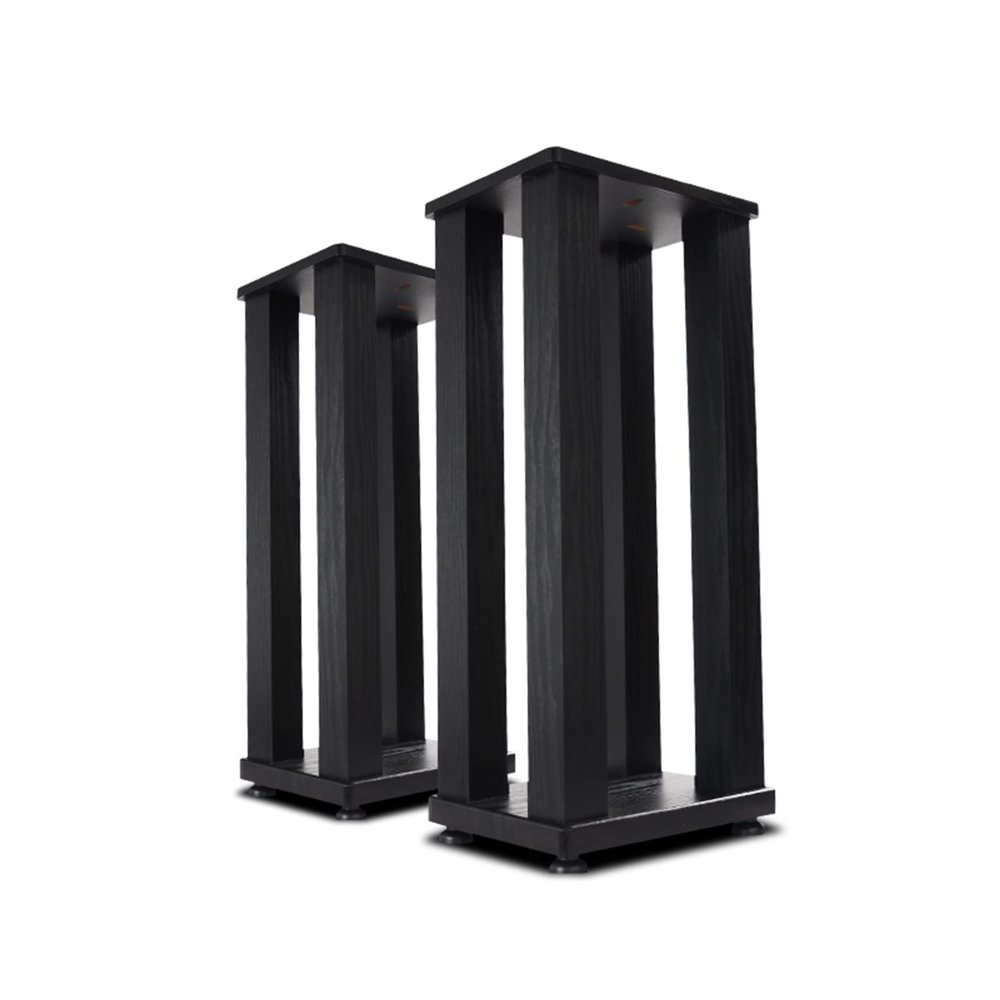 Audio Rack Wooden Speaker Support Surround Speaker Foot Stand Card Package Professional Audio Box Floor Stand Audio Frame Media Cabinet (Color : B)