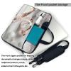 15.6 Inch Laptop Or Tablet,Durable And Water-Repellent Fabric, Business Casual,White Marble Rose Gold Pattern view 3