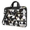 15.6 Inch Laptop Or Tablet,Durable And Water-Repellent Fabric, Business Casual,Fashion Modern Black White Gold Triangle view 1