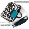 15.6 Inch Laptop Or Tablet,Durable And Water-Repellent Fabric, Business Casual,Fashion Modern Black White Gold Triangle view 3