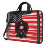 MDATT 15.6 Inch Laptop Or Tablet,Durable And Water-Repellent Fabric, Business Casual,Red Line Firefighter Usa Flag view 1