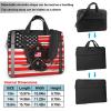MDATT 15.6 Inch Laptop Or Tablet,Durable And Water-Repellent Fabric, Business Casual,Red Line Firefighter Usa Flag view 2