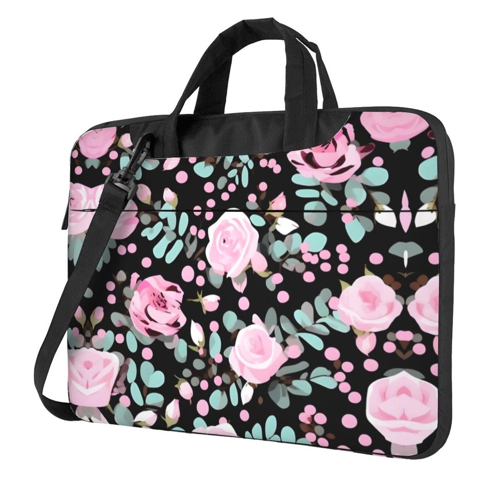 MDATT 15.6 Inch Laptop Or Tablet,Durable And Water-Repellent Fabric, Business Casual,Cute Pink Rose Mix Leopard
