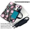 MDATT 15.6 Inch Laptop Or Tablet,Durable And Water-Repellent Fabric, Business Casual,Cute Pink Rose Mix Leopard view 4