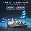 REOLINK 5MP Security Camera System, 5/2.4GHz Dual-Band Wi-Fi, 16CH NVR with 1TB HDD, Expandable to 8TB, Full Metal Material Plug-in Cameras, Smart Detection, 24/7 Recording, RLK12-500WB4 view 3