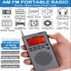ZHIWHIS Portable Radio, AM FM Stereo Receiver, DSP Small Pocket Radios Operated by AA Batteries, Digital Clock/Presets/Start Timer/Sleep Timer for Walking/Running ZWS-903 view 2
